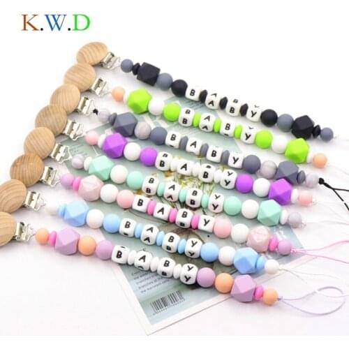 Name Personalized Baby Pacifier Clip, Soother Clips, Silicone Pacifier Holder Baby Dummy Clips, Newborn Shower Gifts Bpa Free