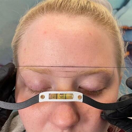 Eyebrow ruler microblading Permannet Makeup Bow and Arrow Line Ruler with Brow Mapping string marker PMU Measuring supplies