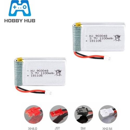 Lipo Battery 3.7V 1100mAh 25c For Syma X5C X5SC X5SW T04 F28 859B Remote Control Helicopter Batteries Li-po 3.7v 903048 Battery