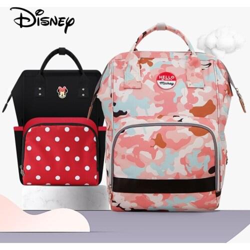 Disney Minnie Mickey USB Mummy Diaper Bags Maternity Baby Bag Multifunction Large Capacity Mummy Diaper Bags Travel Mother Bag