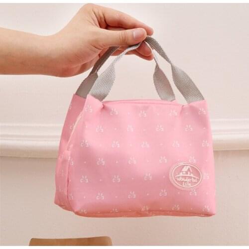 Lunch Bag Insulated Cold Stripe Picnic Carry Case Thermal Portable Lunch Box Bento Pouch Lunch Container Food Storage Bags