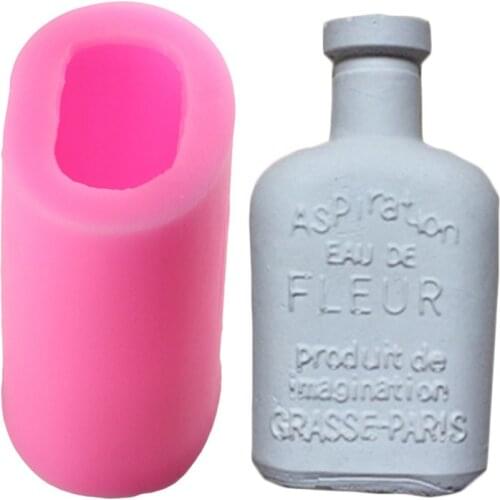 Mujiang Cake Silicone Baking Molds 3D Bottle Resin Clay Soap Candle Molds Fondant Cake Decorating Tools Chocolate Gumpaste Mould
