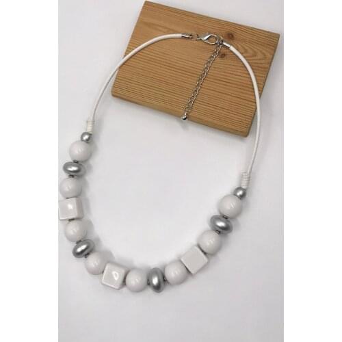 Kara&Kale Boho Fashion Jewelry Gothic Collar Necklace Wax Cord Resin&Acrylic Beads Earthy Collares Necklace Women Accessories