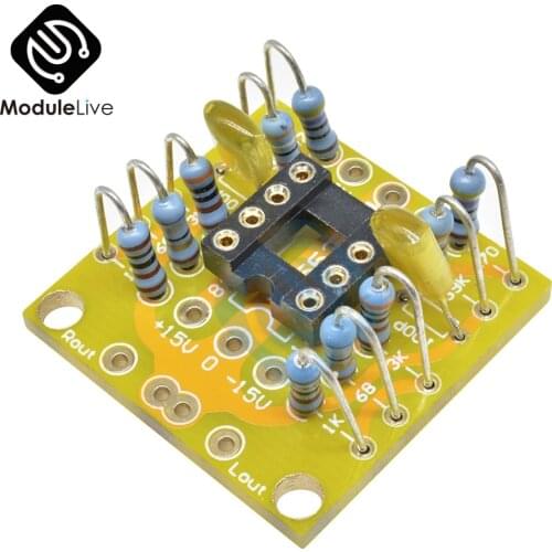 Dual OP Amp Board Preamp DC Amplification PCB for NE5532/OPA2134/OPA2604/AD826