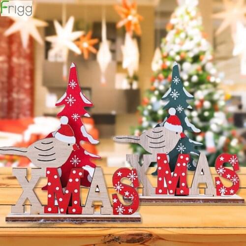 Christmas Santa Claus Wooden Ornament Merry Christmas Decoration For Home Xmas Ornament Navidad Noel Gift Happy New Year 2021
