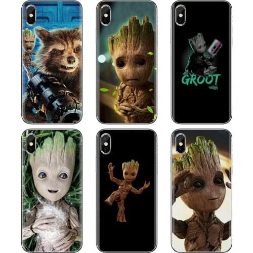 For Xiaomi Redmi 2 S2 3 3S 4 4A 5 5A 5 6 6A 7A 9 9T 9C 9A Pro Pocophone F1 Guardians-Groot Silicone Case