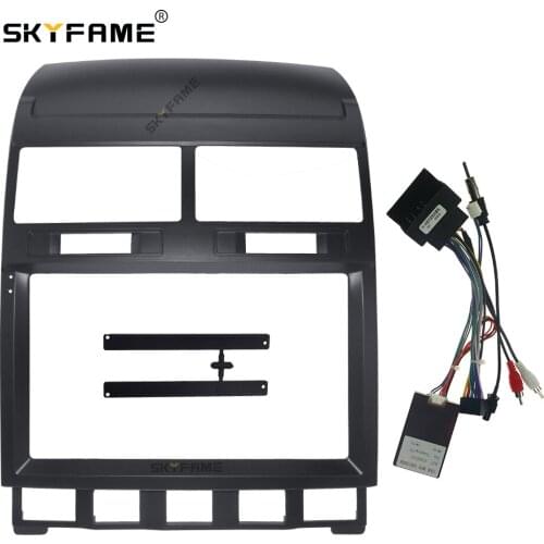 SKYFAME Car Frame Cable CANBUS Volkswagen TOUAREG 2003-2010 Android Big Screen Dash Panel Frame Fascia