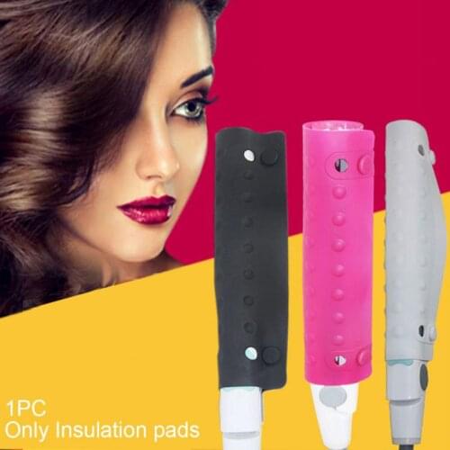 For Hair Straightener Heat Resistant Mat Storage Silicone Wave Point Travel Snap Fastener Curling Iron Lightweight Practical