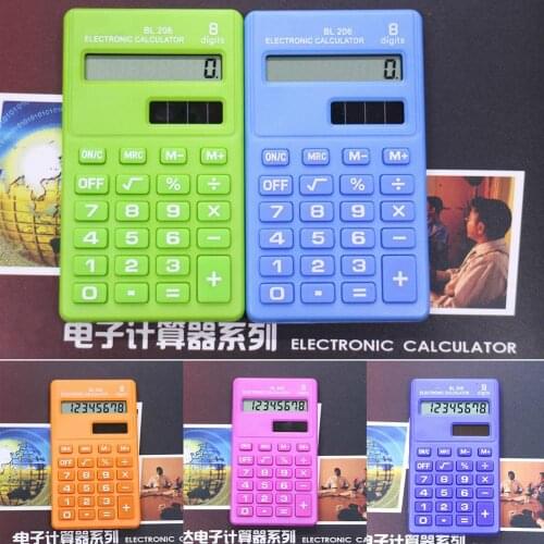 Convenient Multifunction Candy Color 8 Digits Pocket Mini Electronic Calculator Students Office Supplies Best Gift