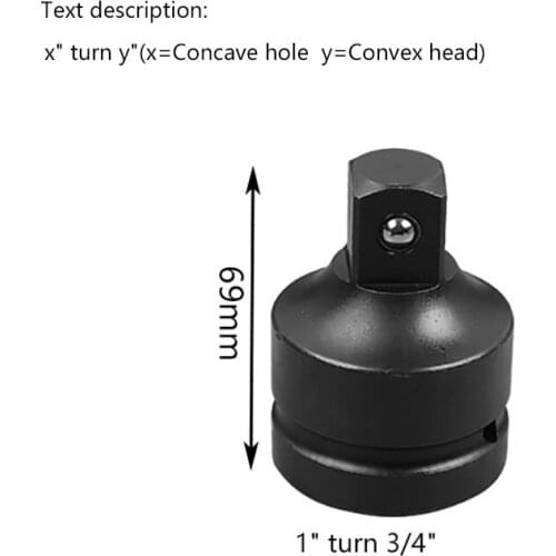 1pcs 1 turn 3/4 "Universal Pneumatic Adaptor Converter Square Sleeve Socket Adapter Ratchet Electric Impact Air Impact Wrenches