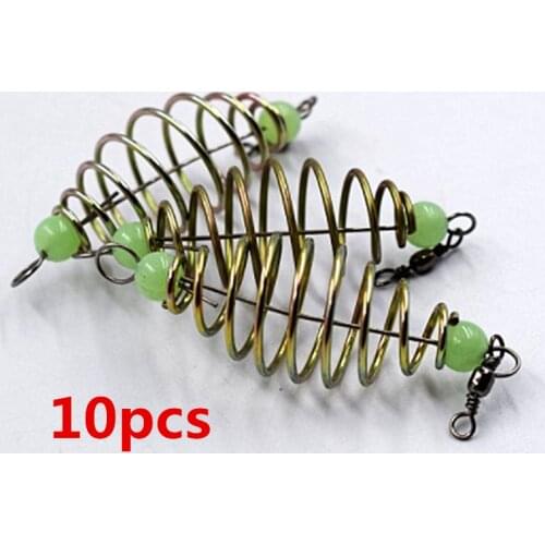 1/5/10 Pcs/Set Fishing Bait Spring Lure Inline Hanging Tackle Stainless Steel Feeder Fishing Tools Fishing Accessories