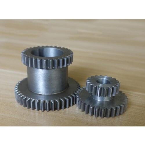 2pcs Double gear for Mini lathe T43xT31/ T30xT18 Teeth Dual Dears Metal gears Lathe double gears