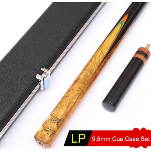 2016 High Quality Custom Handmade 3/4 Snooker Cues Stick 9.5mm Tip Snooker Cue Case Set With Extension Figured Handle China