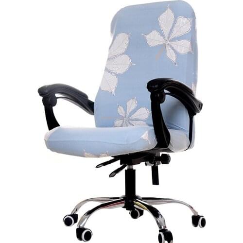 Floral Printing Chair Covers For Office Protective Armchair Cover Elasticity Slipcovers Stretch Rotating Lift Seat Chair Cover