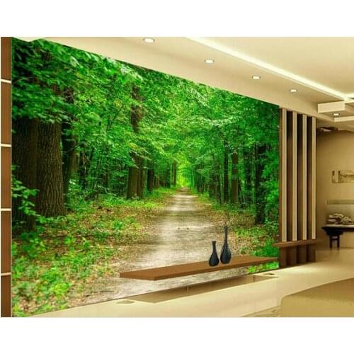 Custom photo 3d wallpaper Non-woven mural Forest landscape avenue decoration painting 3d wall murals wallpaper for walls 3 d