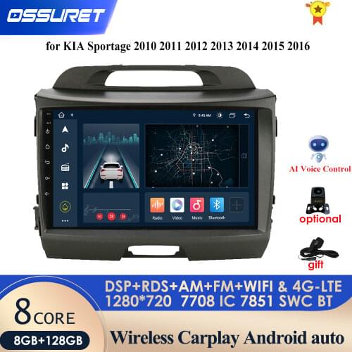 Ossuret 9 inch Head Unit 2Din Car Android Radio multimedia player for Kia sportage 2011-2016 2 Din autoradio video GPS Navi WiFi