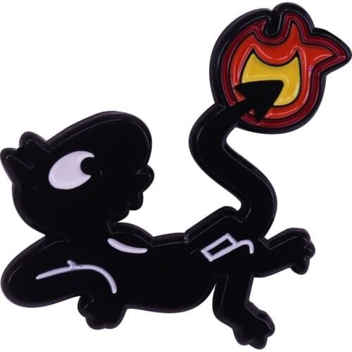 Chill Luci the demon lapel pin cartoon kids tv show fans funny decor