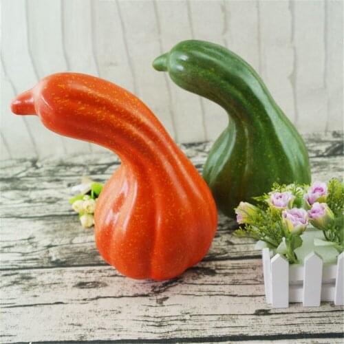 Fake vegetables hotel dining room restaurant store shop decoration simulation big curved pumpkin artificial vegetables model
