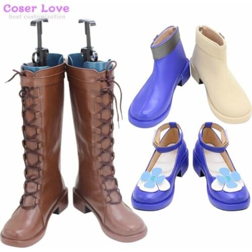 Uma musume Pretty Derby Nice Nature Akikawa Yayoi Super Creek Cosplay Shoes Boots Halloween Christmas Shoes