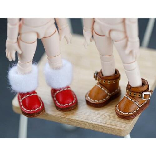 OB11 doll shoes suitable for YMY body9 molly cowhide snow boots doll accessories