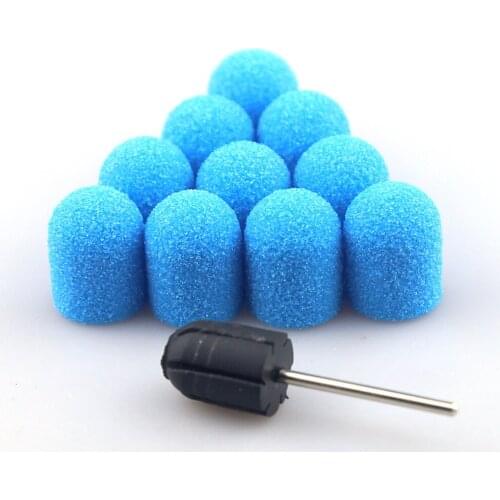 6PCS 13*19 Sanding Caps Rubber Block Cutter for Pedicure Nail Polishing Sanding Band for Manicure Pedicure Nail Files Accessory