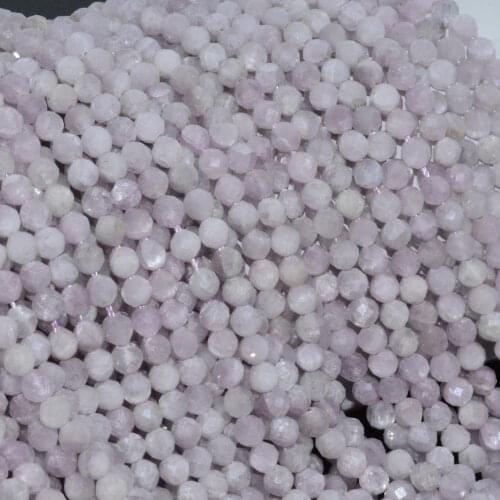 Natural Kunzite Faceted Round Beads 4.5mm,With Some Spots