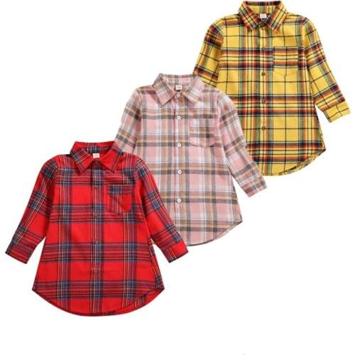 1-7Y Baby Spring Autumn Clothing Toddlers Boys Girl Kids Plaid Coat Top Long Sleeve Outwear Long Sleeve Clothes Set