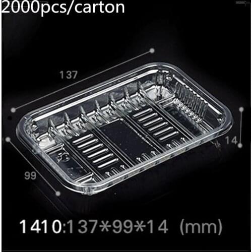 137*99*14mm Disposable Clear PET Plastic Tray for Fresh Food Fruit Meat Fish Tray for Supermarket and Vegetable Shop