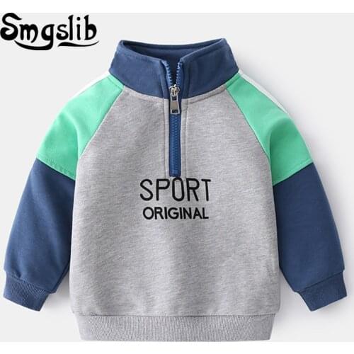 Smgslib 2021 Autumn Boys Sweatshirts Cartoon Baby Boy Sweatshirt Cotton Top Kids Clothes Boy Outerwear Childrens Clothing