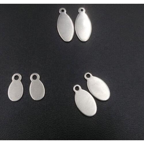 Stainless Steel Oval Stamping Pendants Dog Tags Pendants Engraving Blanks For DIY Customized Gravesd Gifts