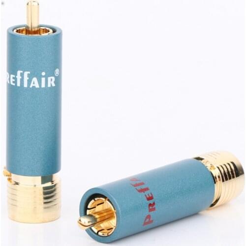 Preffair 4Pcs/Lot R1722 Gold-Plated RCA Hi-End Connectors