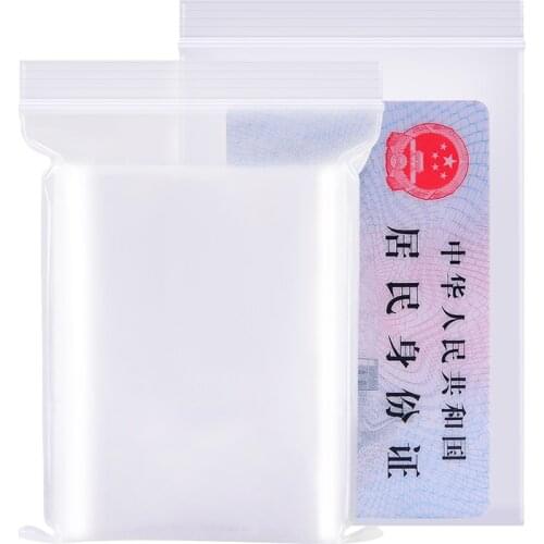 100pcs PE transparent self-sealing bag 0.16mm(double-face thickness) thickening widthXlength(include zipper)