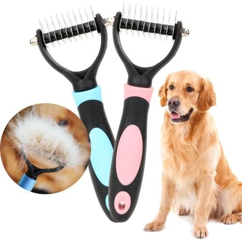 Dog Grooming Shedding Rake Pet Fur Knot Cutter Dog Cat Hair Removal Comb Furmins Pet Brush Grooming Tool