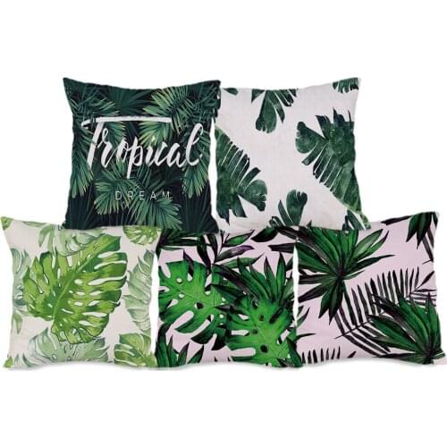 Tropic Leave Peach Skin Plush Digital Printing Pillow Cover Home Decoration Accessories Pillow Case Car Pillow Case Pillow Cover