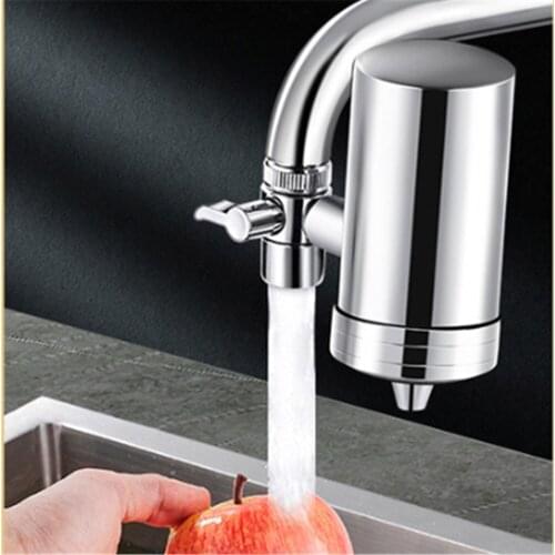 Kitchen Tap Water Purifier Stainless Steel Bathroom Faucet Filter With Ceramic Core Rust Removal Percolator Direct Drinking Taps