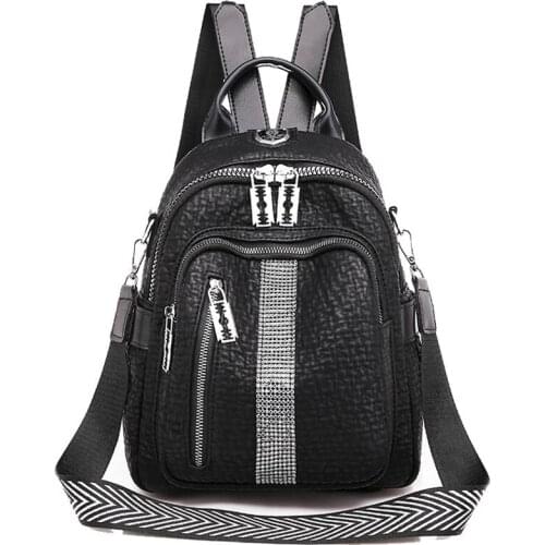 High Quality Leather Women Backpacks Fashion School Bags For Teenagers Girls Large Capacity Ladies Travel Backpack Shoulder Bags