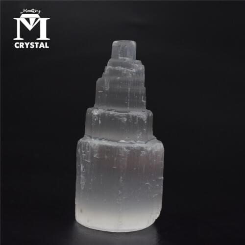 0.5kg Natural quartz crystal selenite lamp reiki healing home decor mineral specimen collection pyramid