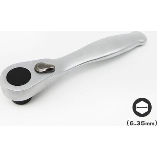 1/4" 6.35mm 72-tooth Mini Ratchet Handle Wrench Two-way Pocket Wrenches CR-V Magnetic Socket Spanner