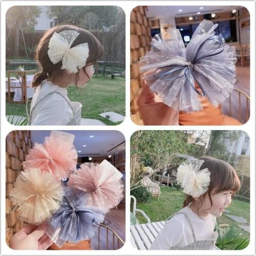 Boutique 20pcs Fashion Cute Mesh Bow Floral Hairpins Ribbon Dot Bowknot Hair Clips Princess Headwear Hair Accessories for Girls