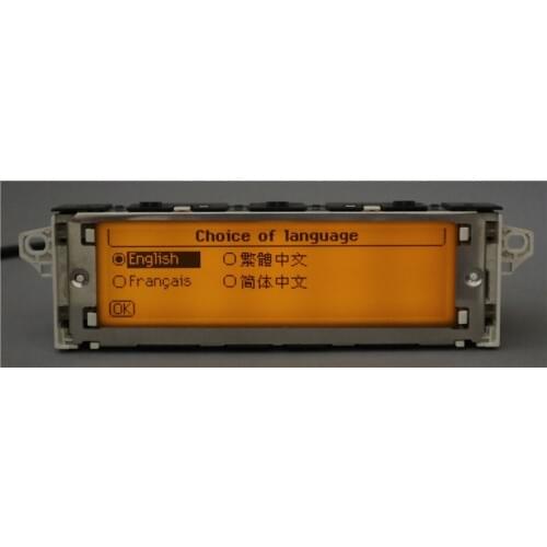 12 Pin car Yellow screen support USB and Bluetooth Dual-zone air Display monitor for Peugeot 307 407 408 citroen C4 C5