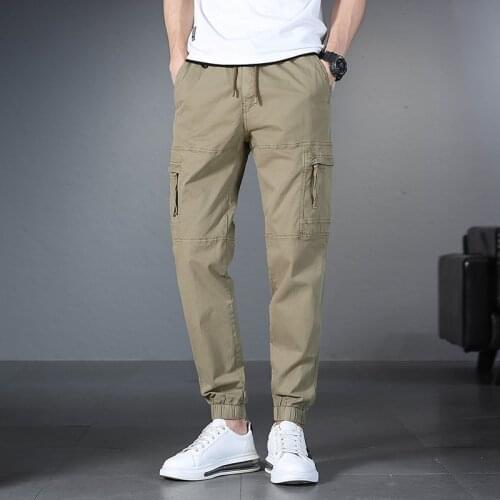 2021 Streetwear Men Jogger Pant Solid Cargo Male Pants Fashion Trousers Multi-Pocket Casual Joggers Sweatpants Mens Clothing