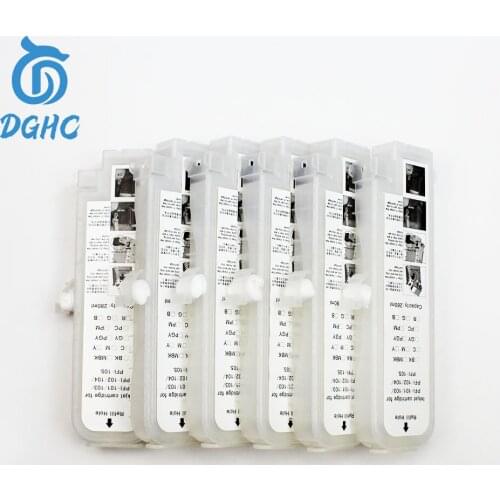 280ML 12pcs PFI-101 PFI-103 Refillable Ink Cartridge With Chip for Canon iPF5000 iPF5100 iPF6100 iPF6200 printer