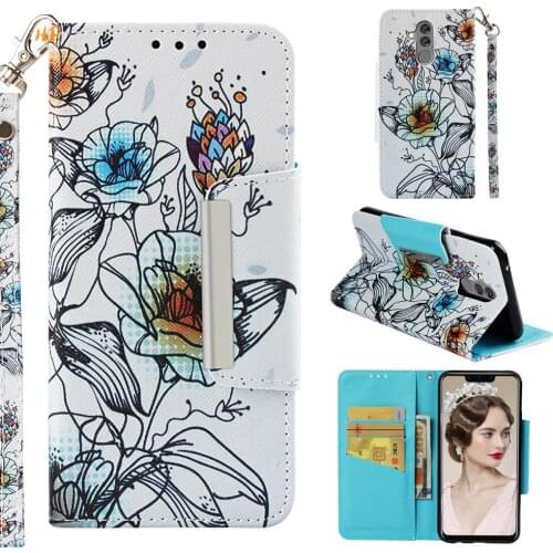 30pc Phone Case For Huawei Mate 10 Lite Mate 20 Lite Cover Flip Leather Case for Mate 10 Pro Nova2i Wallet 3D Painted Cover