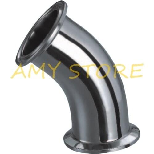 38mm OD 1.5" Tri Clamp SS304 Stainless Steel Sanitary Ferrule 45 Degree Elbow Pipe Fittings
