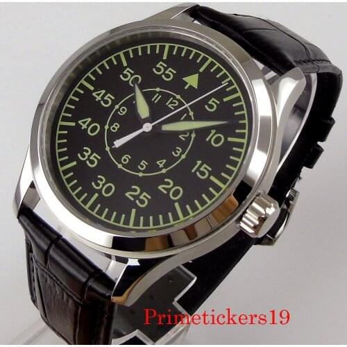 42mm Mens Wristwatch CORGEUT Brand Sapphire Crystal MIYOTA 8215 Seagull 1612 Automatic Movement Luminous Marks Leather Band