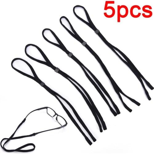 5Pcs Elastic Eyeglasses Cord Adjustable Glasses Lanyards Neck String Cord Retainer Strap Head Band Glasses Rope sunglasses cord