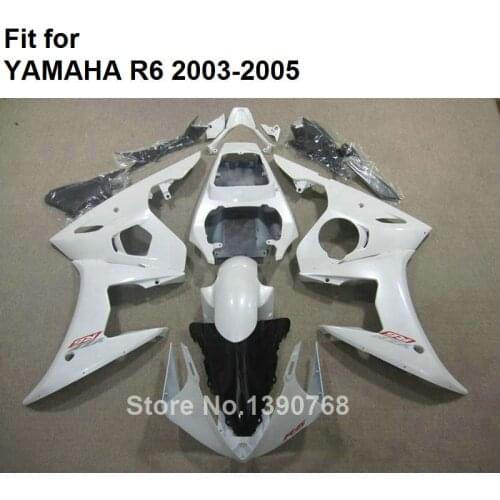 7 Free gifts white motorcycle fairing kit for Yamaha YZF R6 2003 2004 2005 fairings set YZFR6 03 04 05 BC80