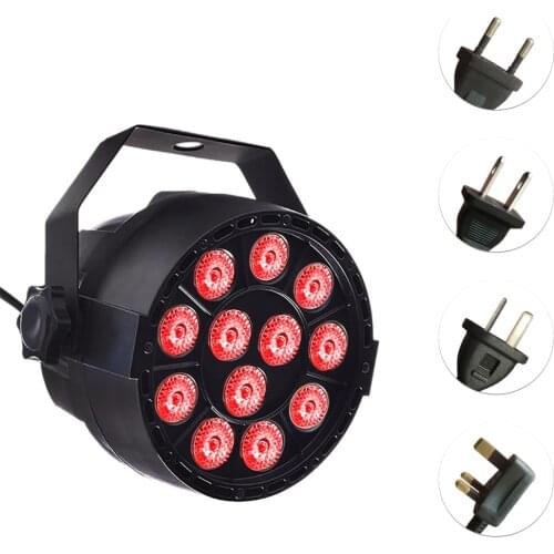 AC90-240V 18W 12 * 3 in 1 RGB LED Stage Par Light Lighting Fixture Supported DMX512/ Sound Activated/ Master-slave Control