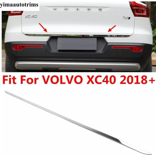 For VOLVO XC40 2018 - 2021 Stainless Steel Accessories Rear Trunk Door Tail Gate Lid Strip Molding Decor Cover Trim Exterior