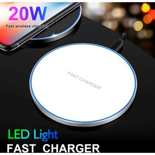 20W Qi Wireless Quick Charger For Xiaomi Mi 9 Pro Wireless USB Charging Pad Base Fast Charger For IPhone 12 X XS Max XR 8 Plus